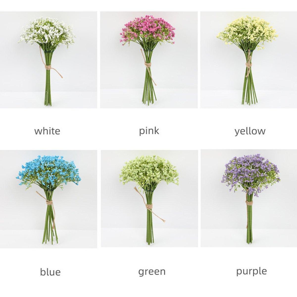16pcs Artificial Foam Full Star Flowers Wedding Bouquet Home Decor Simulation - Yellow