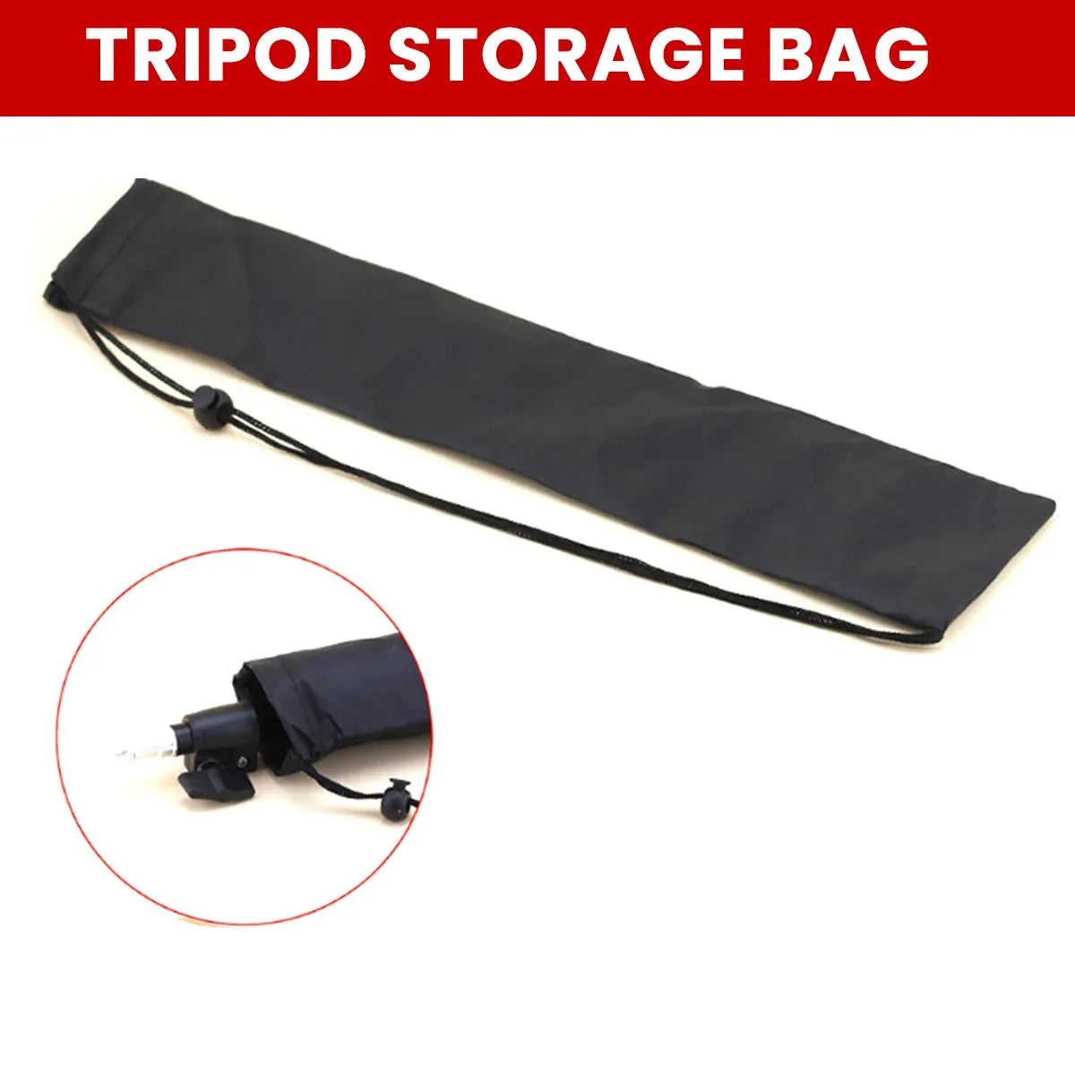 5pc Tripod Stand Drawstring Storage Bag Polyester Foldable Portable