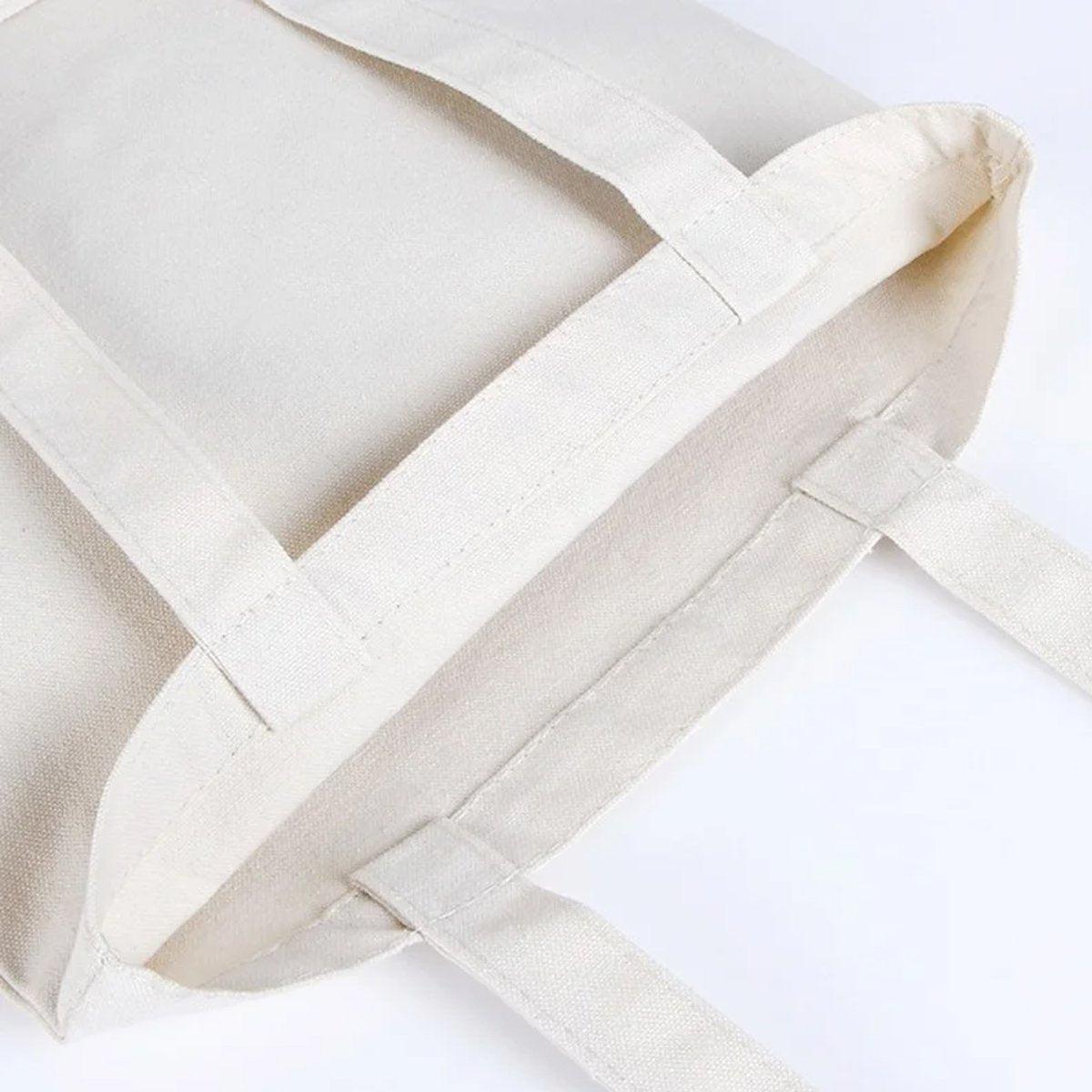 5PCS Canvas Tote Bag Cotton Blank DIY Shopping Shoulder Bags - Natural 40*30*10cm