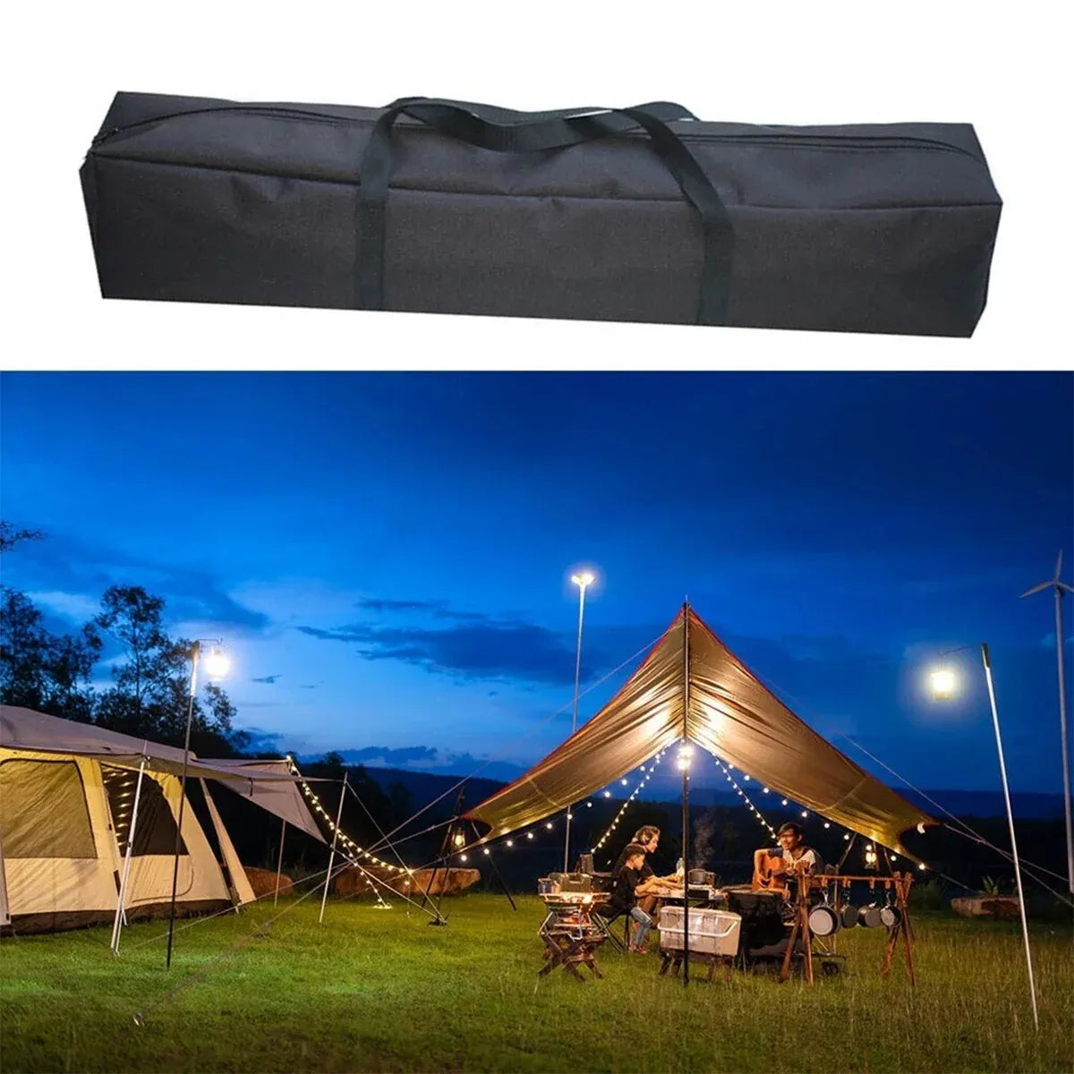 Camping Large Capacity Tool Bag Tote Water Resistant Durable For Outdoor Travel - 90cm