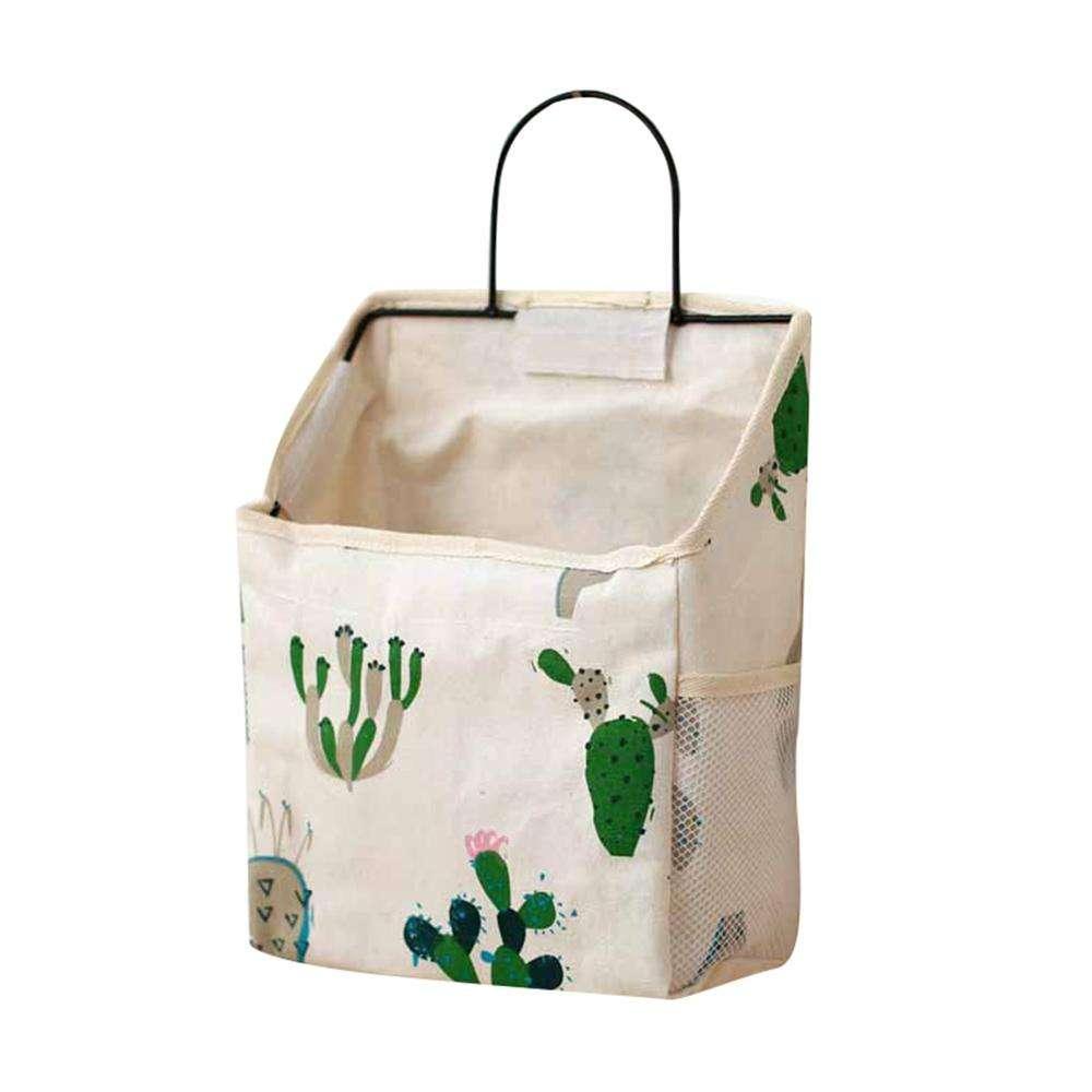 Wall Hanging Storage Bag Home Wardrobe Organiser Pouch Book Holder Phone Pocket - Black Rabbit