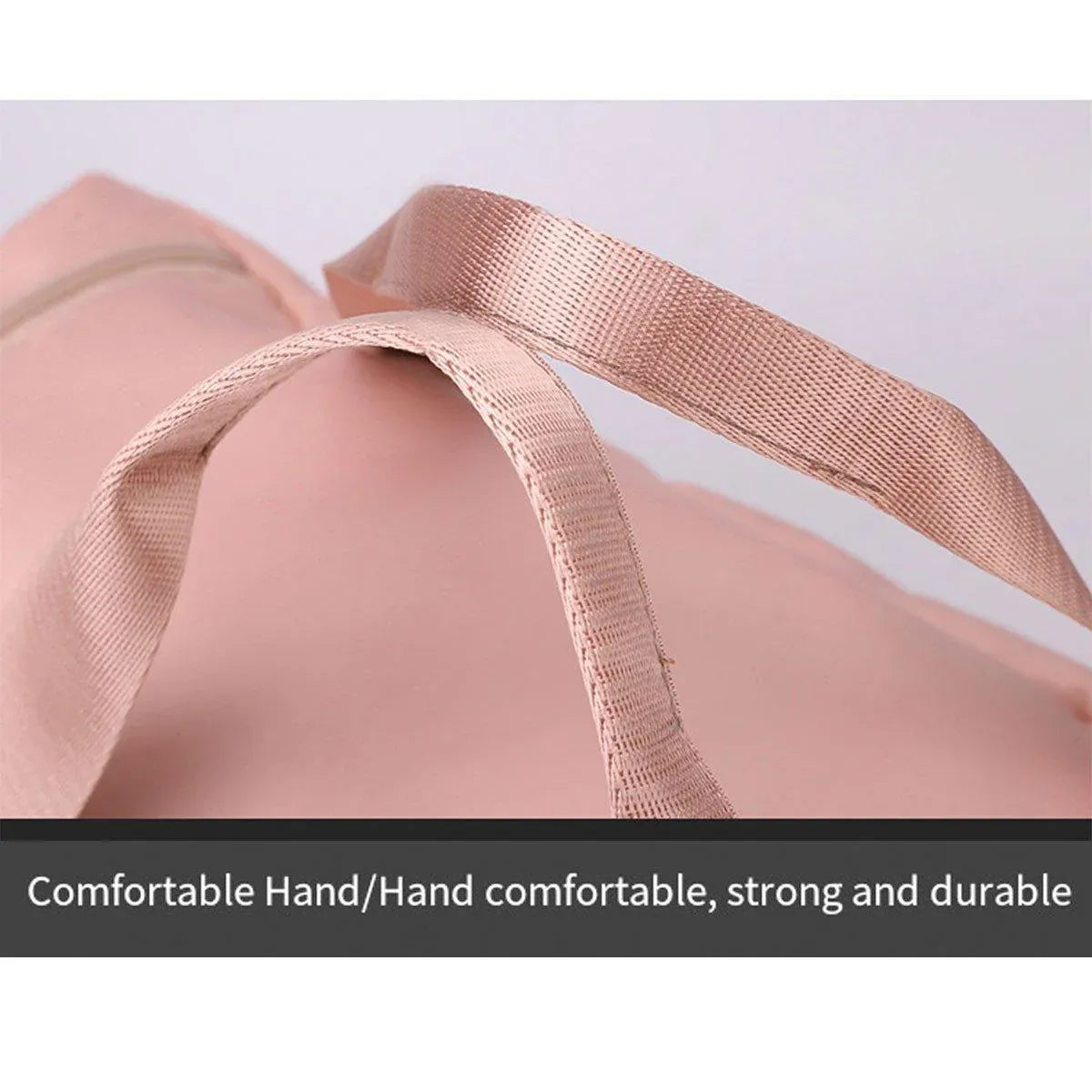 Unisex Waterproof Portable Travel Luggage Carry On Shoulder Hand Duffle Bag - Pink