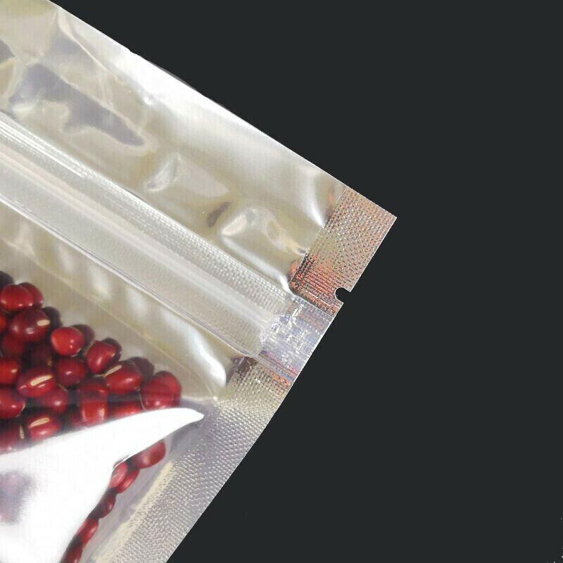 Clear Aluminum Foil Mylar Stand Up Retail Bags Zip Lock Pouches Pouch Packaging - 15*22+4CM-50PCS