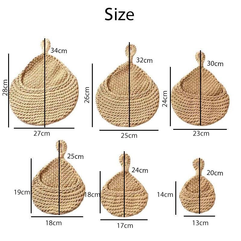 Hanging Wall Organizer Vegetable Fruit Basket Kitchen Storage Pouch Bag Diy 6Size - M