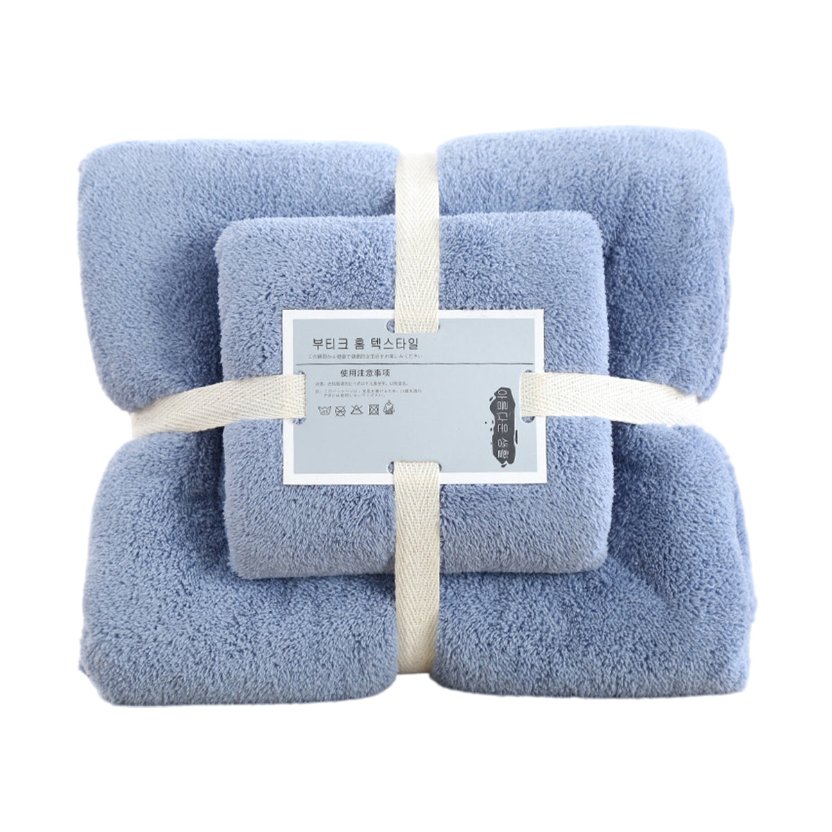 Coral Velvet Towel Set Bath Towels Soft Absorbent Quick Dry Face Hand Cloth Home - Brown