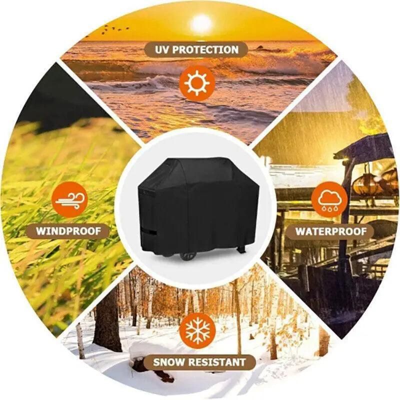 Waterproof Bbq Cover Heavy Duty Rain Gas Barbeque Smoker Grill Protector L/XL/XXL - L
