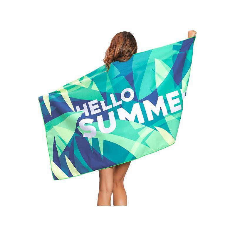 Sand Free XL Beach Towel + Bag Quick Dry Microfibre Compact Light Swimming - Colorful starry sky