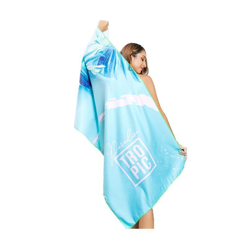 Sand Free XL Beach Towel + Bag Quick Dry Microfibre Compact Light Swimming - Colorful starry sky