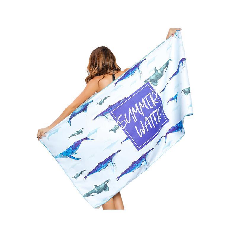 Sand Free XL Beach Towel + Bag Quick Dry Microfibre Compact Light Swimming - Colorful starry sky