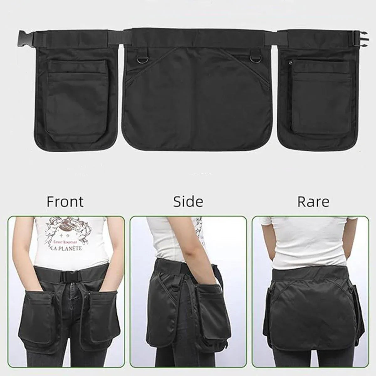 Gardening Apron Half-length Waist Bag Tool Work Clothes Adjustable Short Apron