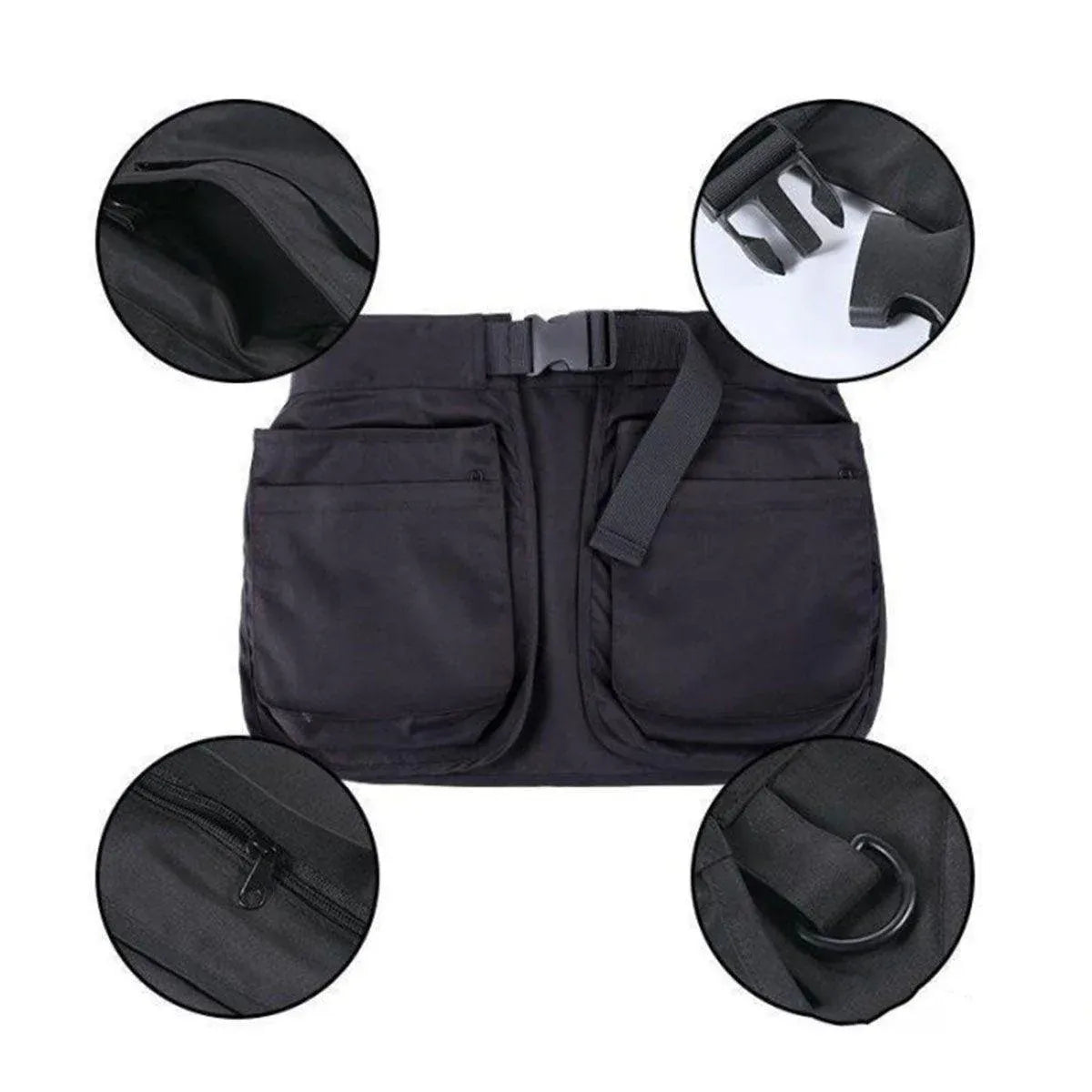 Gardening Apron Half-length Waist Bag Tool Work Clothes Adjustable Short Apron