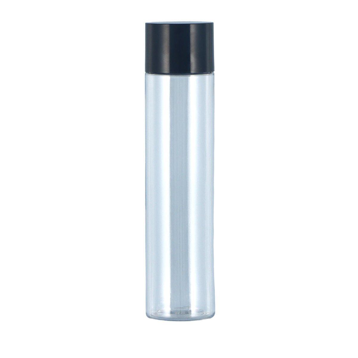 50/100/150ml Plastic Toner Lotion Bottles Refillable Travel Cosmetic Containers - Black Lid + White Bottle - 100ml