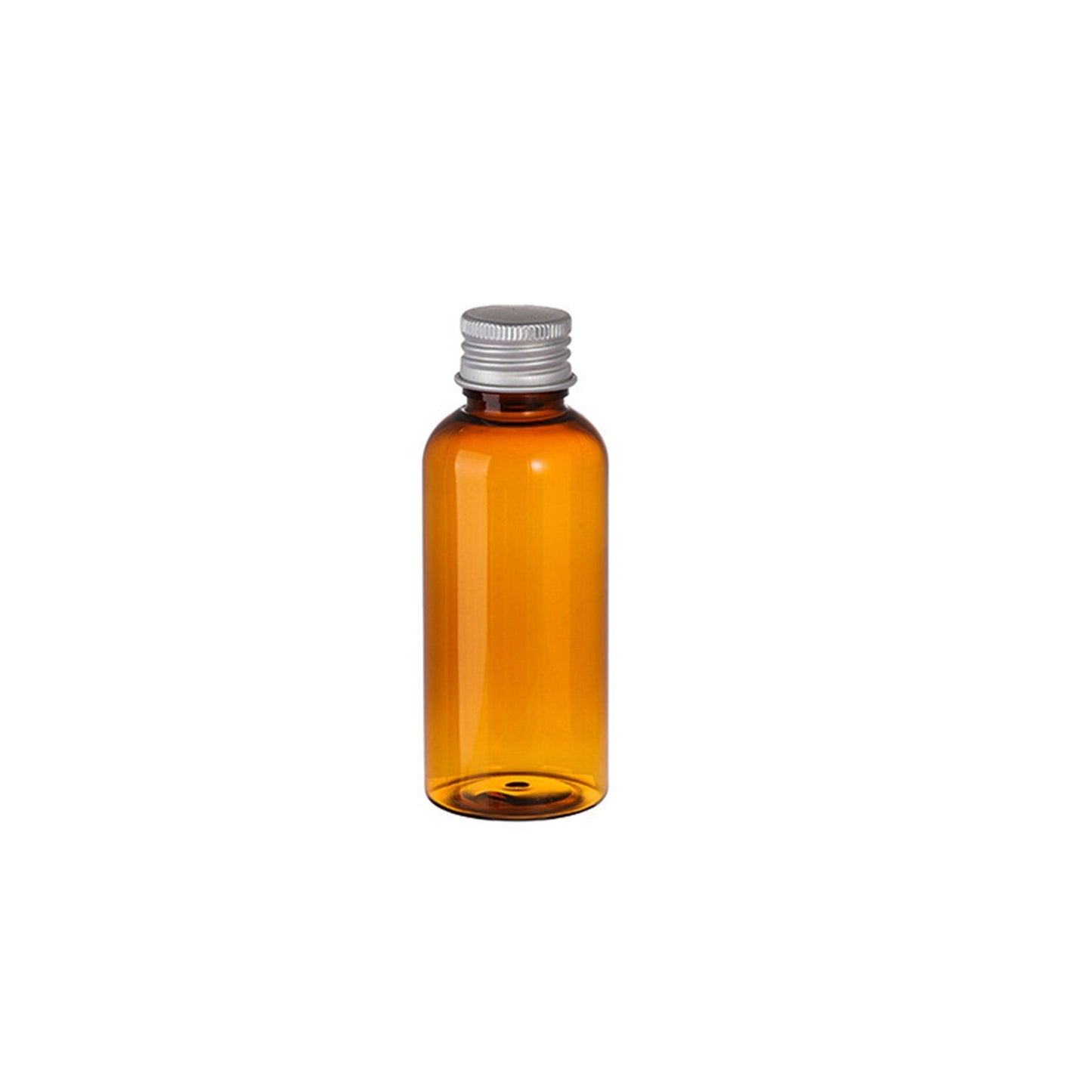 20pcs Brown Transparent Cosmetic Bottles with Aluminum Lids for Packaging - Brown-300ml