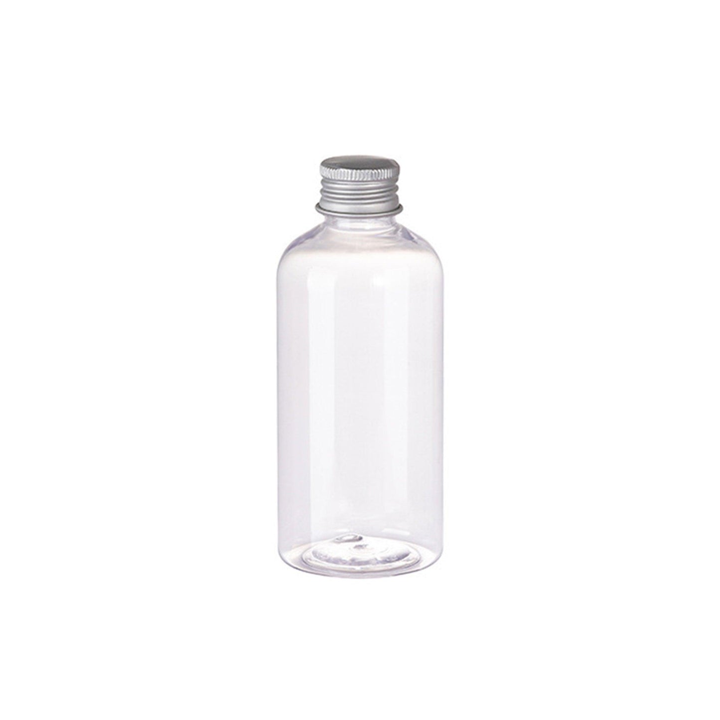 20pcs Brown Transparent Cosmetic Bottles with Aluminum Lids for Packaging - Transparent-200ml