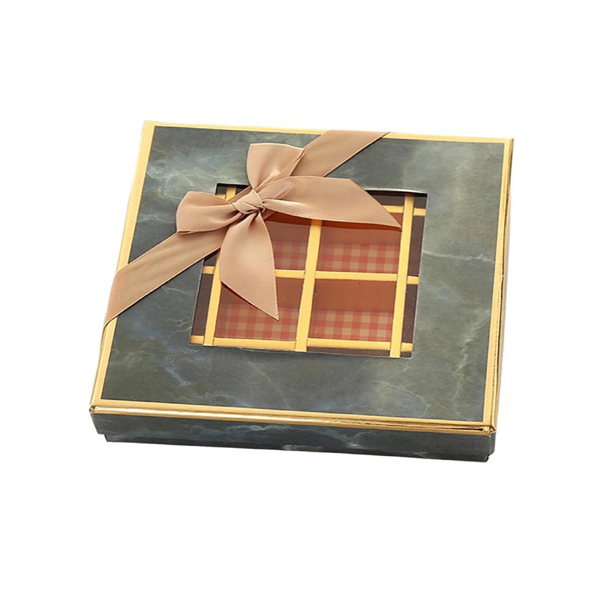25X Valentines Day 9/12Grids Chocolate Box Gourmet Desserts Gift Display Window - Gray 12Grids-16-12-4-25pcs