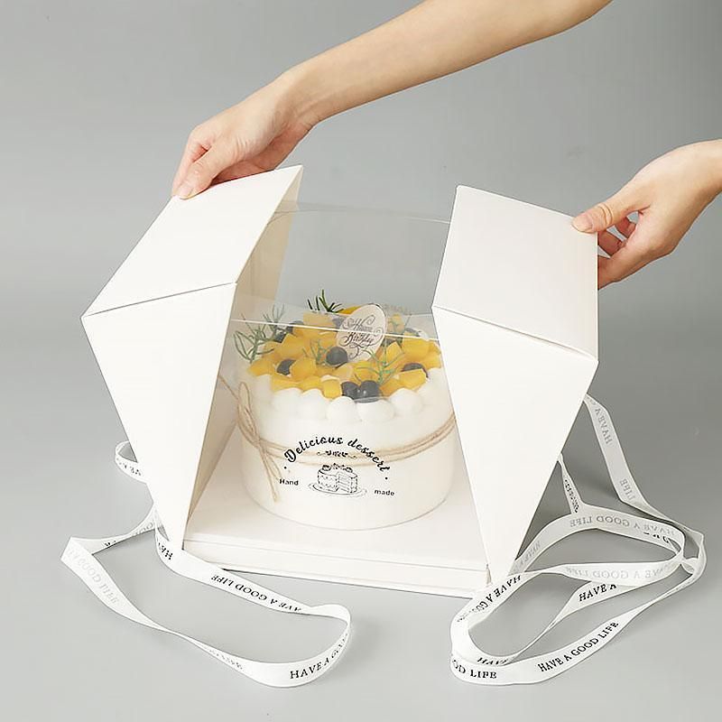 10x Clear Cake Box Set 4 6 8 Inch Durable Versatile Display Packaging Containers - 10pcs-4inch