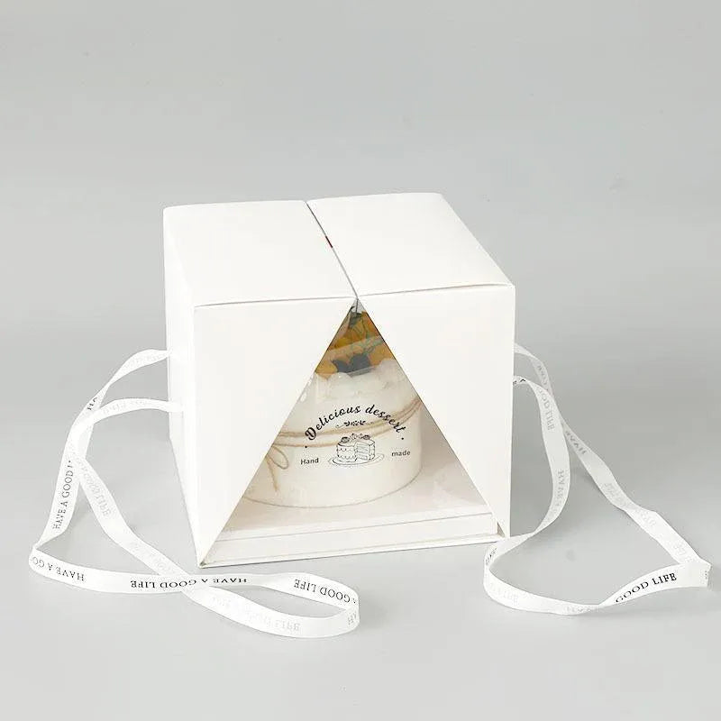 10x Clear Cake Box Set 4 6 8 Inch Durable Versatile Display Packaging Containers - 10pcs-6inch