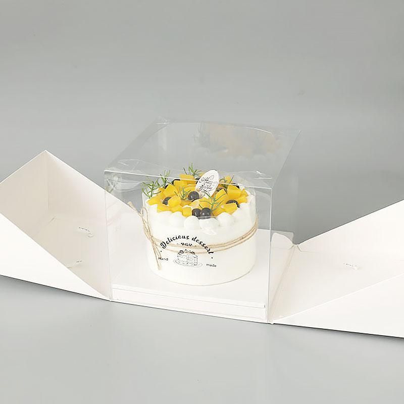 10x Clear Cake Box Set 4 6 8 Inch Durable Versatile Display Packaging Containers - 10pcs-8inch