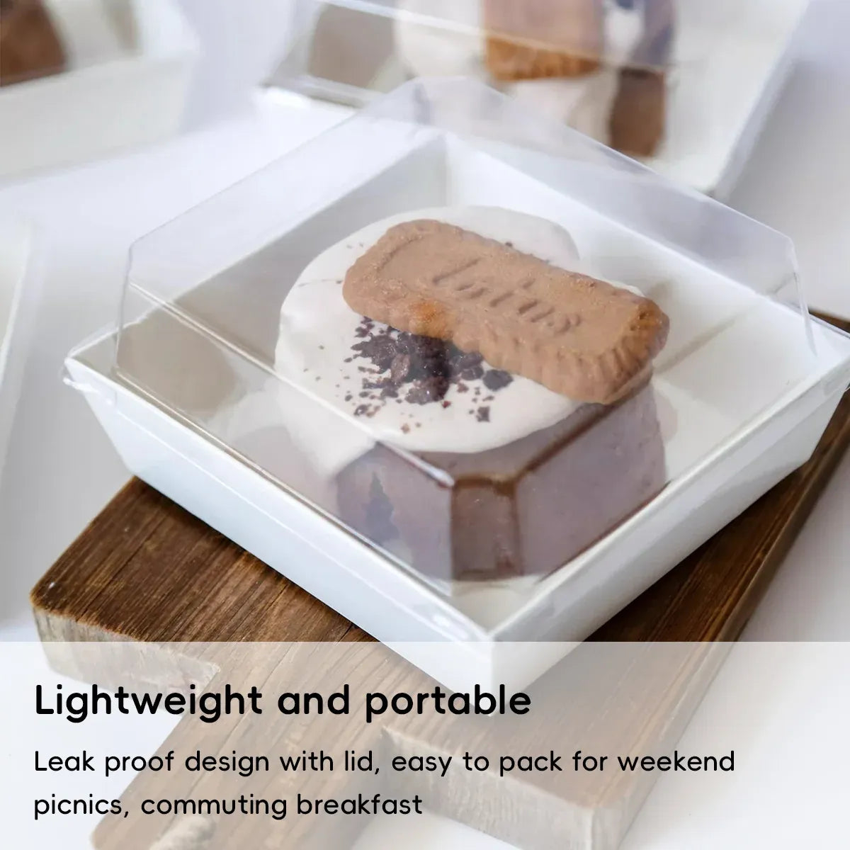50Pcs Cake Sandwich Takeaway Box Bakery Packaging Outdoor Party Picnic Boxes - Kraft