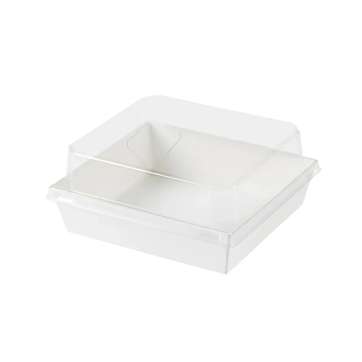 50Pcs Cake Sandwich Takeaway Box Bakery Packaging Outdoor Party Picnic Boxes - White
