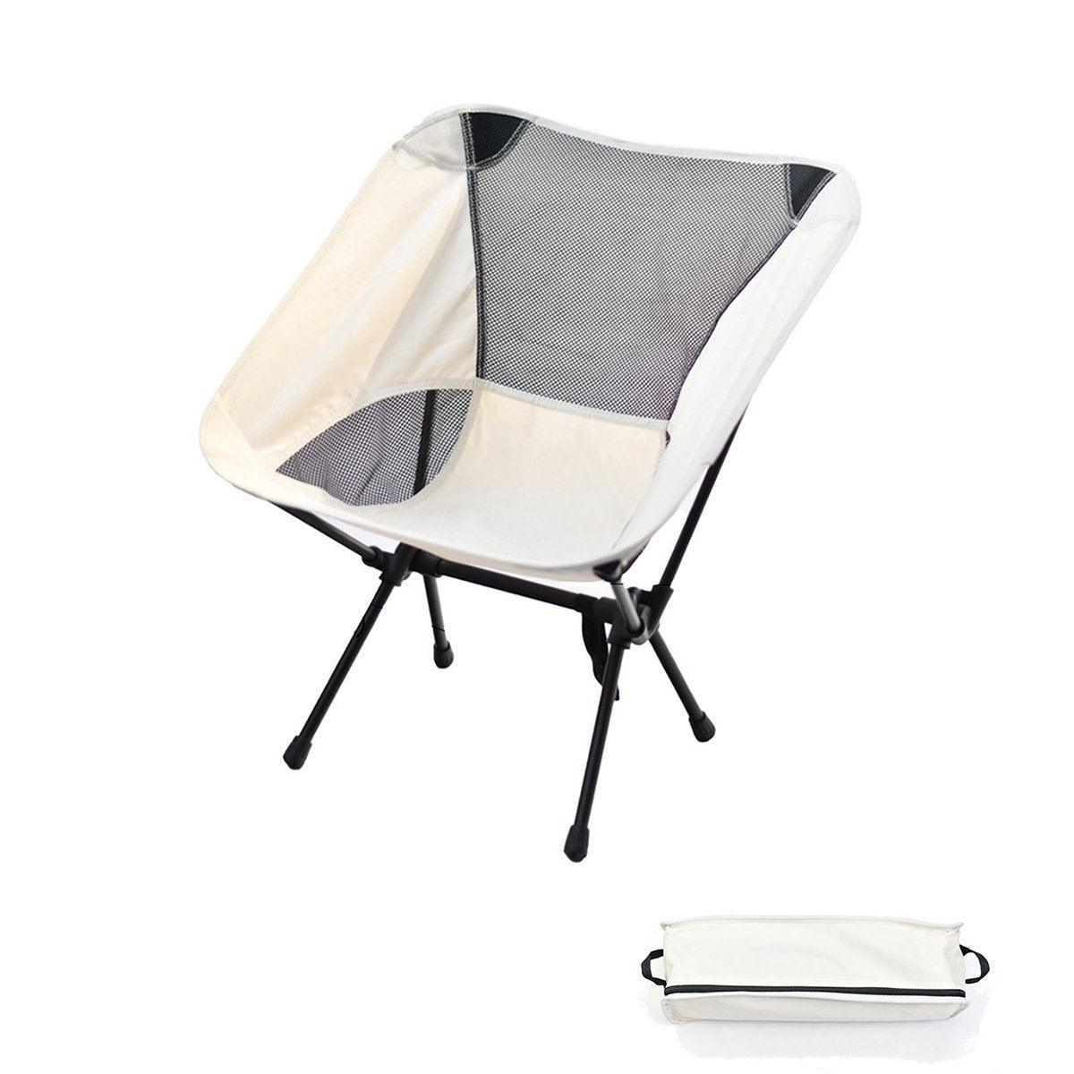 Outdoor Portable Lightweight Folding Camping Chair High Back Fishing Chair - Black