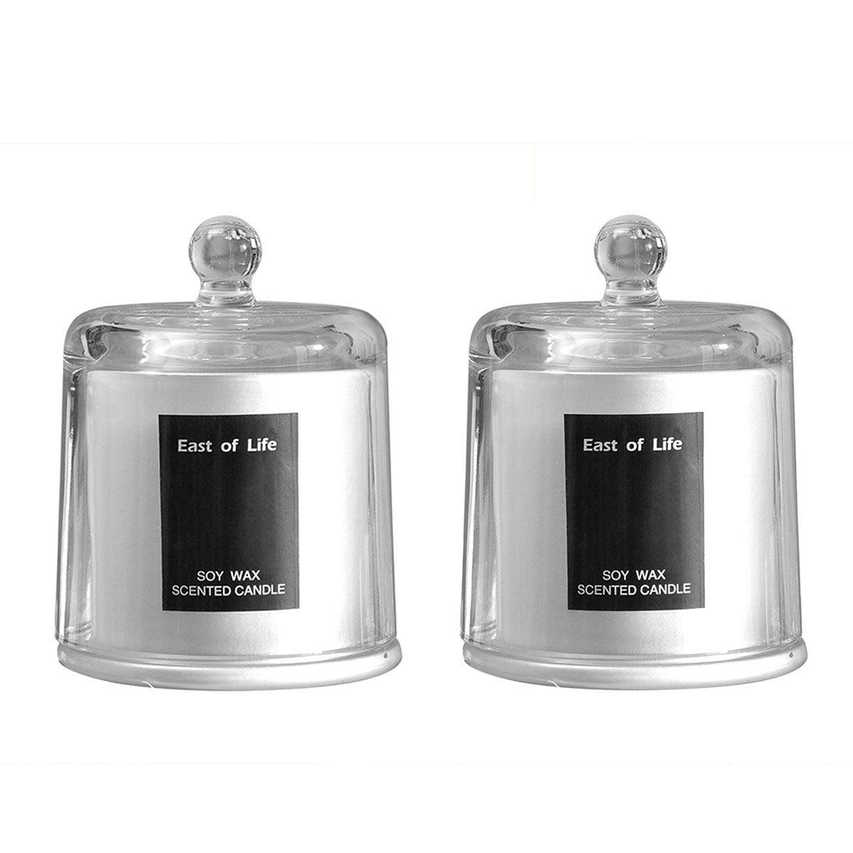 2Pcs Smokeless Glass Aromatherapy Candles Scented Gift Set for Relaxation - Velvet Rose