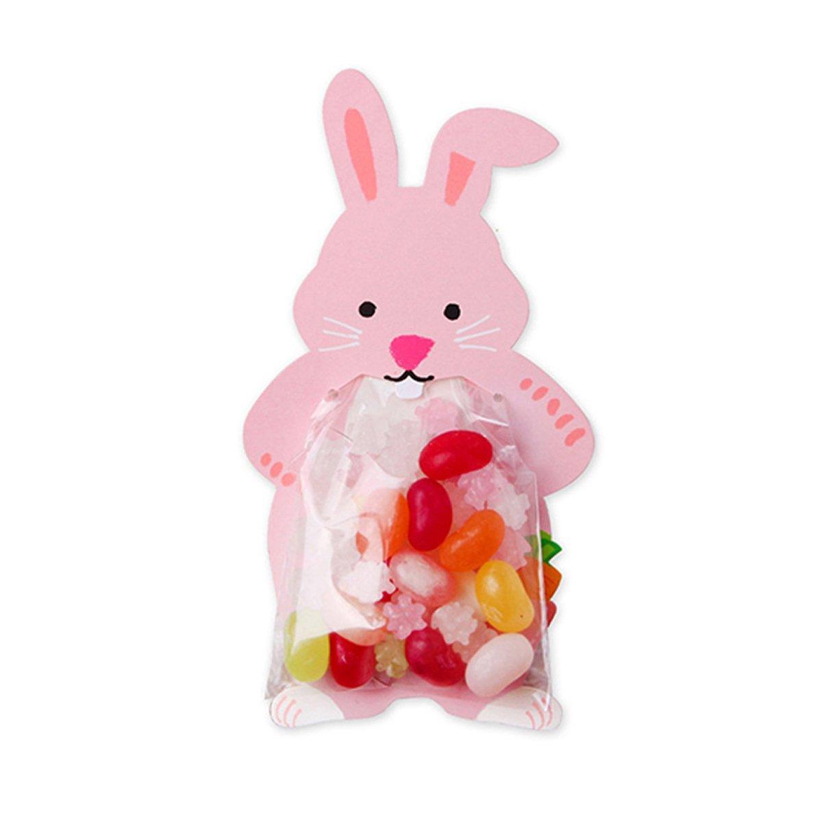 100pcs Cute 3D Cartoon Animal Candy Bags for Party Favors Birthday Gift Wrapping - Gray Fox