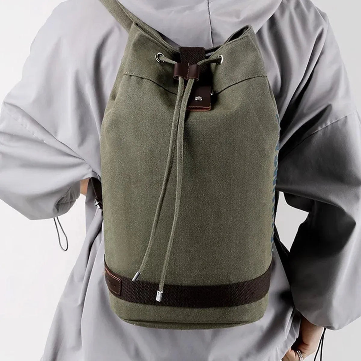 Canvas Sports Backpack Mens Leisure Travel Schoolbag Multi-purpose Backpack