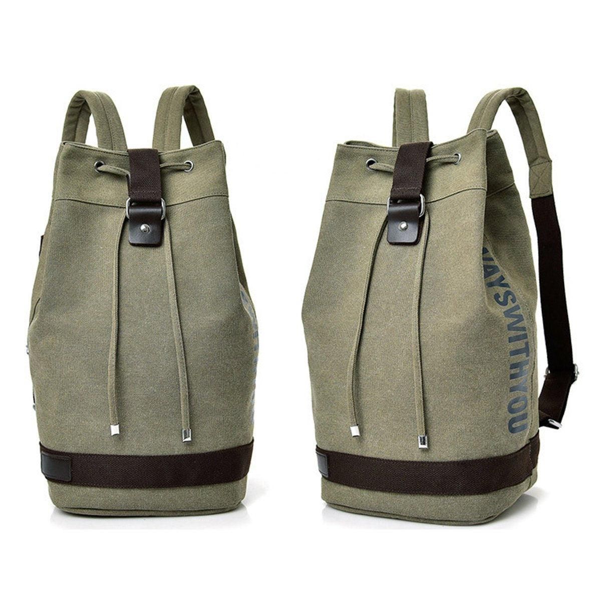 Canvas Sports Backpack Mens Leisure Travel Schoolbag Multi-purpose Backpack