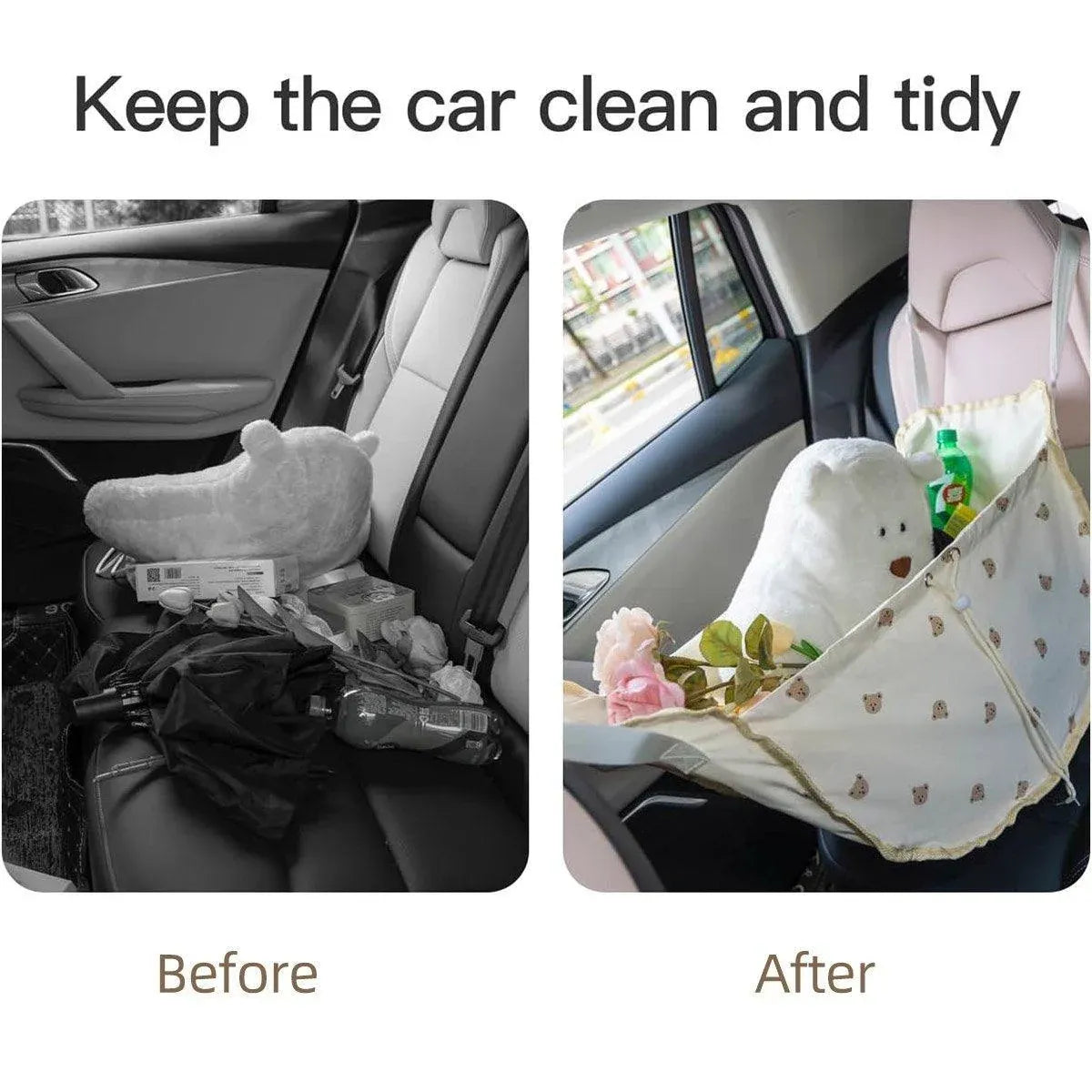 Seat Back Storage Organizer Multi-Function Rear Seat Hanging Storage Bag for Vehicle