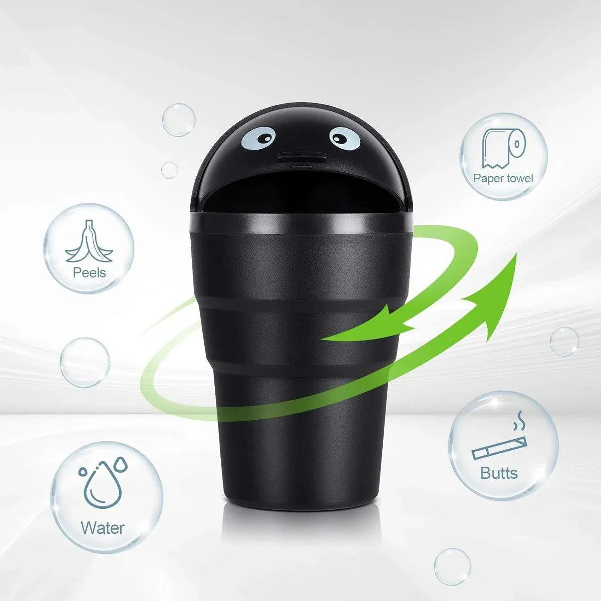 3pcs Car Trash Can Portable Cute Garbage Bin for Car Waste Storage Container