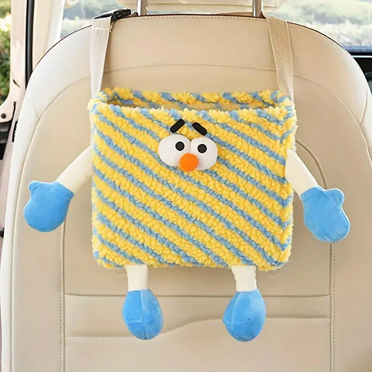 Car Wastebasket Seatback Hanging Storage Bin for Car Trash and Organizing - Pink