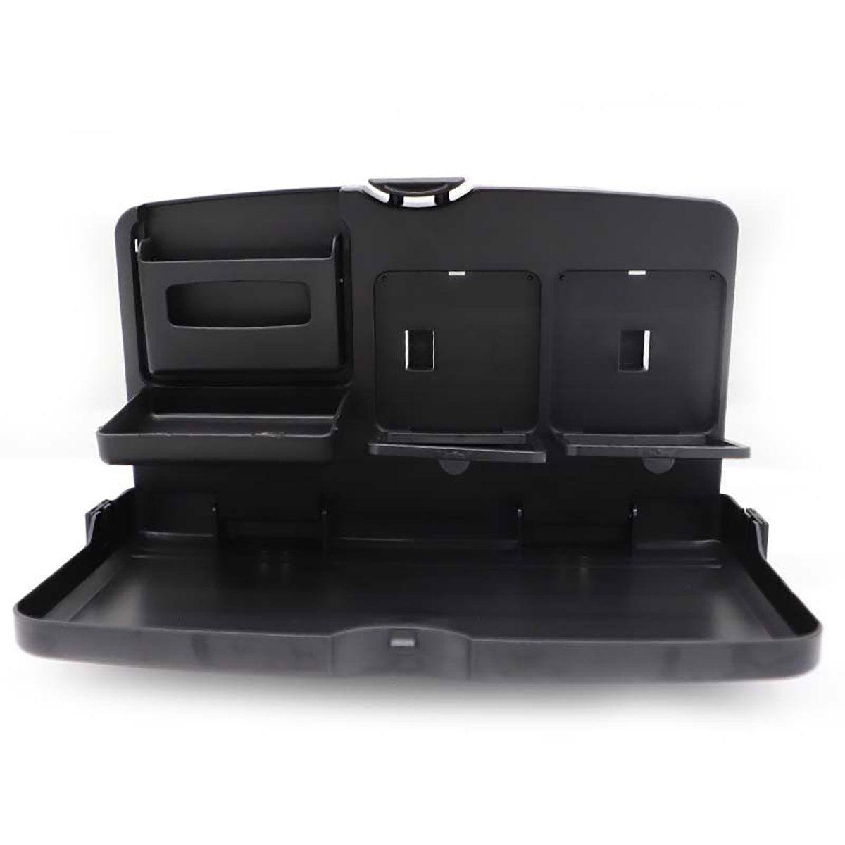 Foldable Back Seat Tray Table Multifunctional Car Organizer with Drink and Laptop Holder