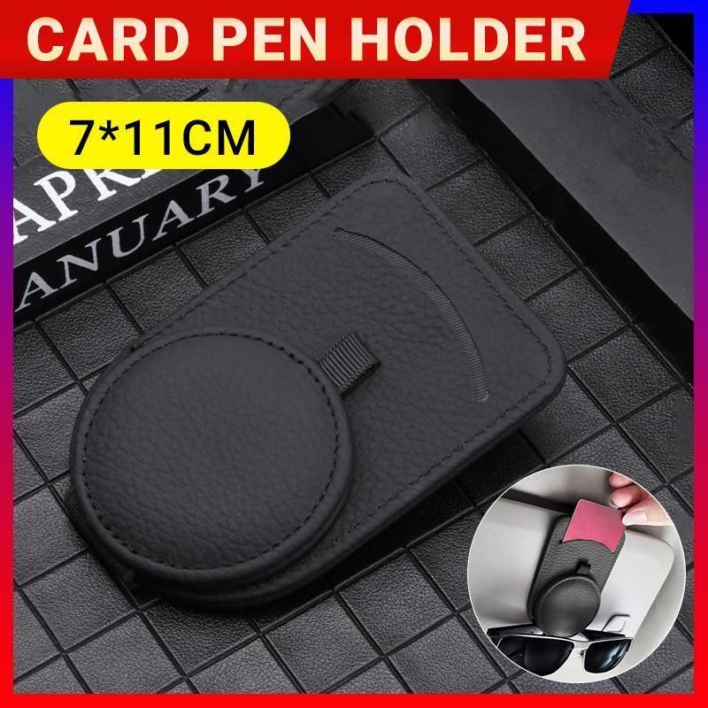 Car Visor Sunglasses Holder Clip with Card Slot for Sun Visor Organiser Storage