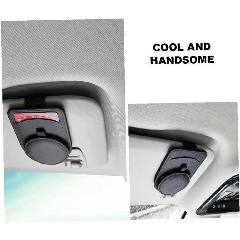 Car Visor Sunglasses Holder Clip with Card Slot for Sun Visor Organiser Storage