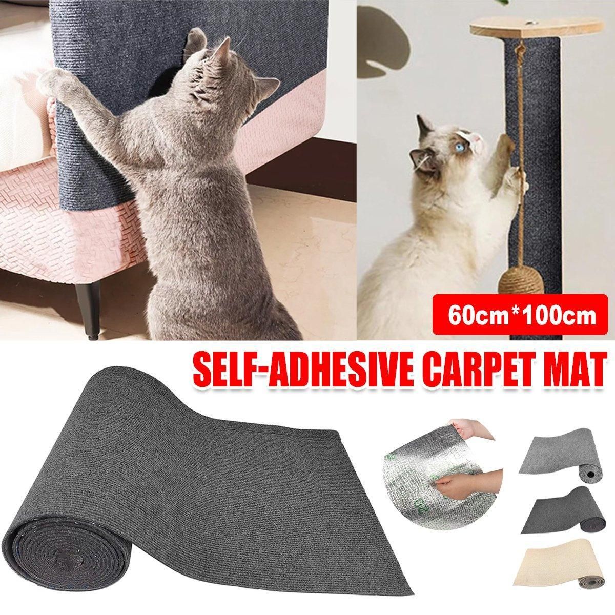 Trimmable Self Adhesive Carpet Pad for Cat Tree Stands Scratching Post Furniture - Khaki