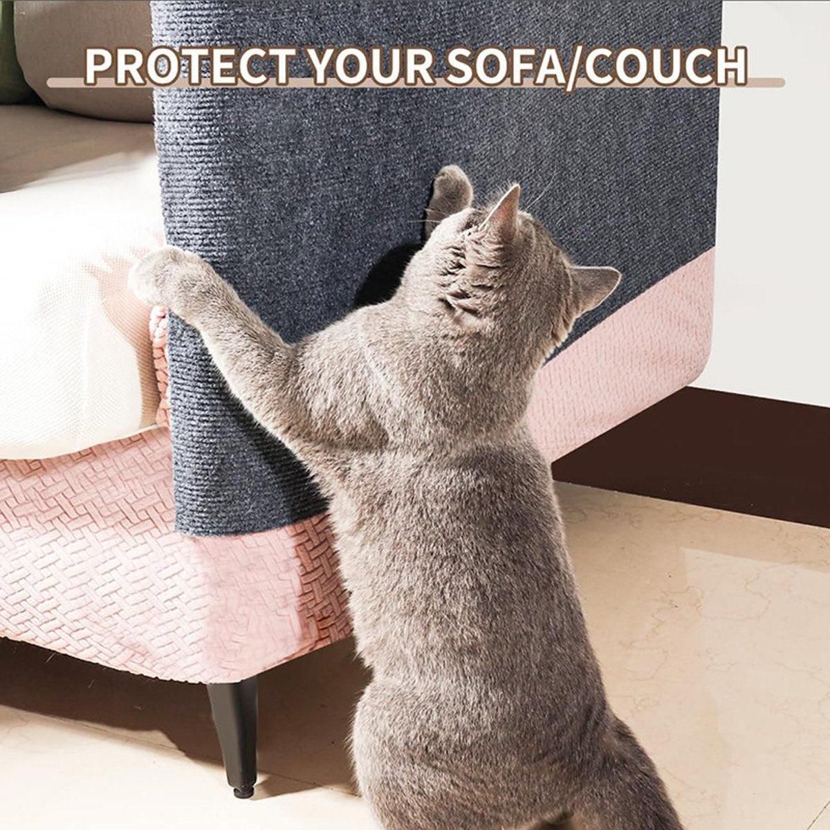 Trimmable Self Adhesive Carpet Pad for Cat Tree Stands Scratching Post Furniture - Khaki