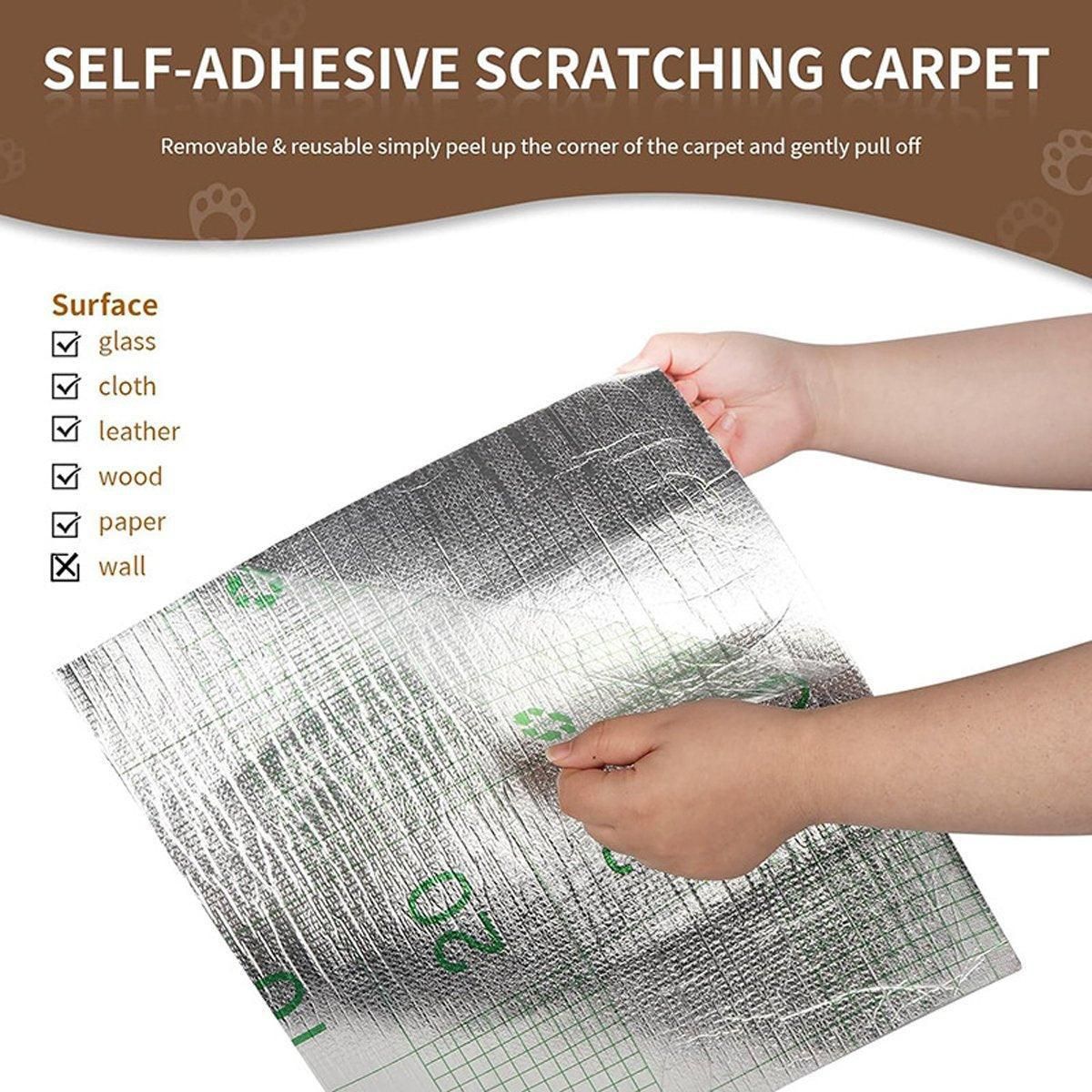 Trimmable Self Adhesive Carpet Pad for Cat Tree Stands Scratching Post Furniture - Khaki