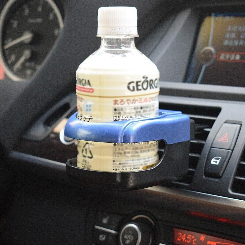 Silver Car Cup Holder Air Vent Mount Drink Can Holder Tray for Vehicle Dashboard