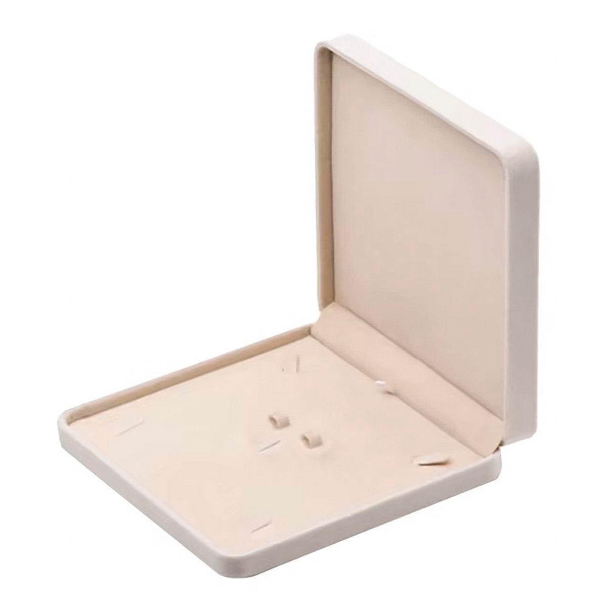 Flannel Jewelry Gift Box Necklace Ring Earring Bracelet Storage Display Case - Red