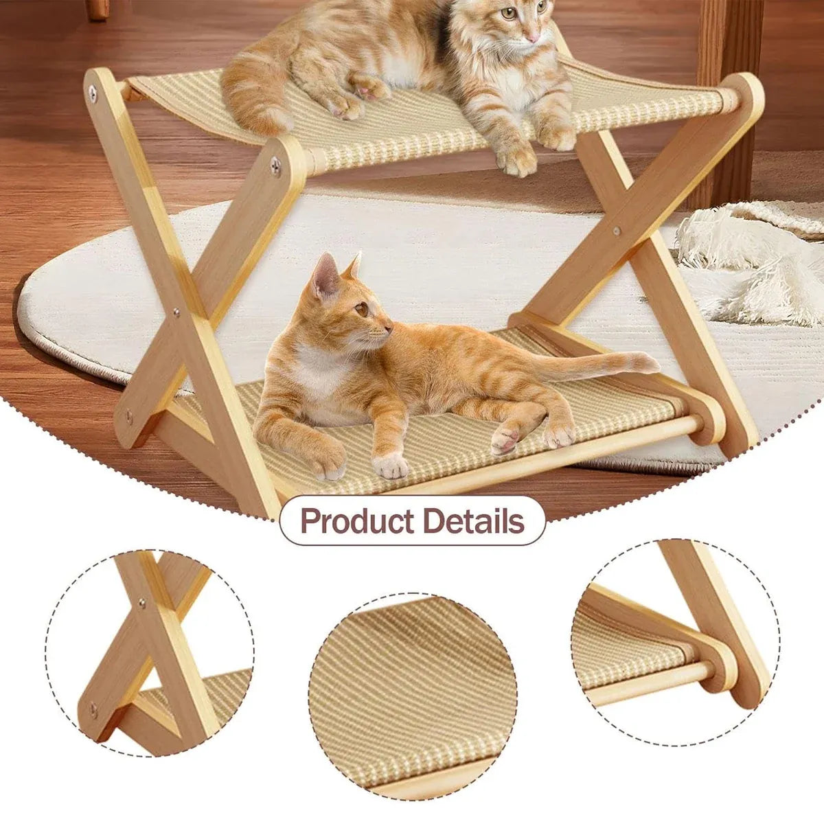 Sisal Double Layer Cat Scratching Board Foldable for Indoor Cats
