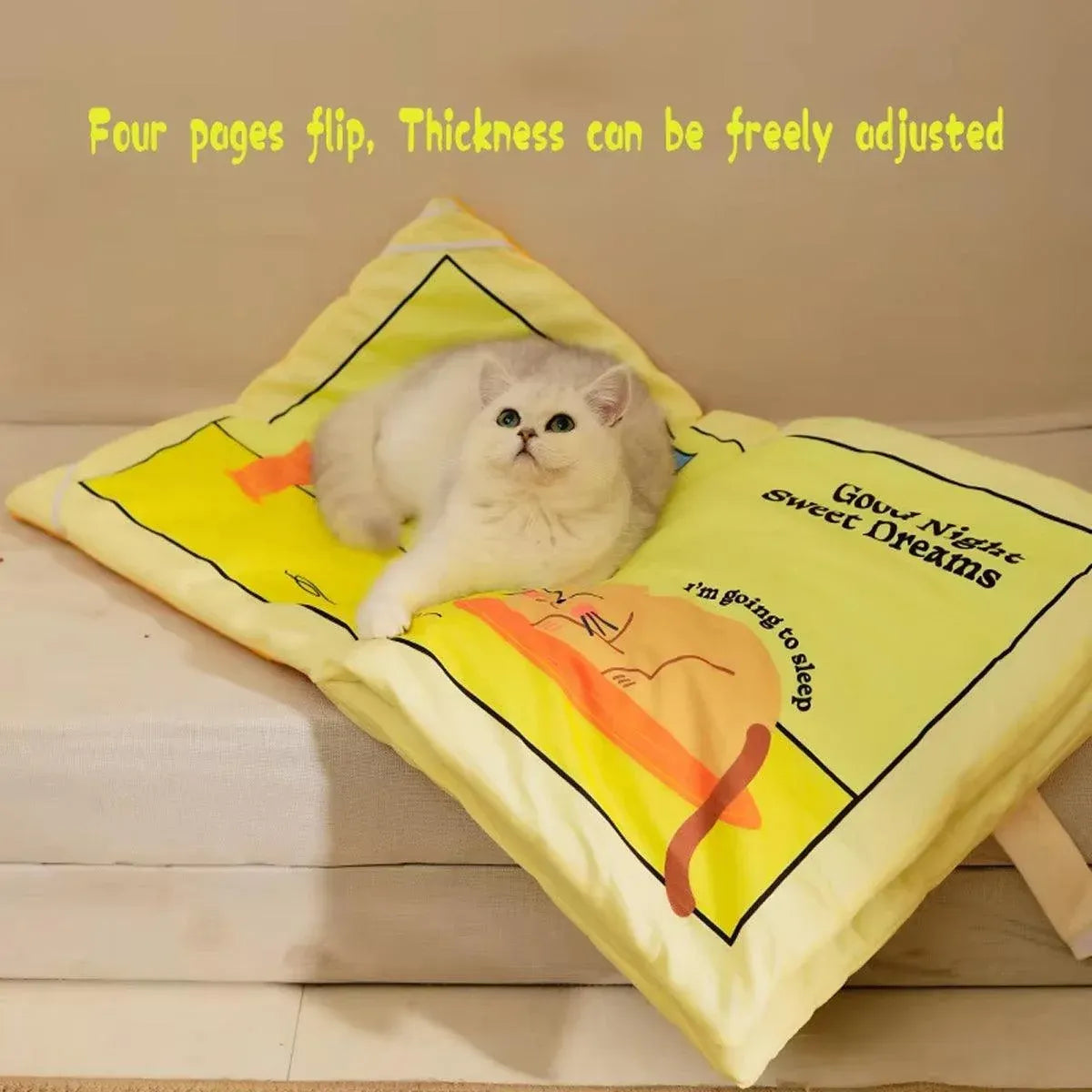 Foldable Cat Sleeping Mat Pet Bed Comfortable Soft Cushion for Cats and Kittens