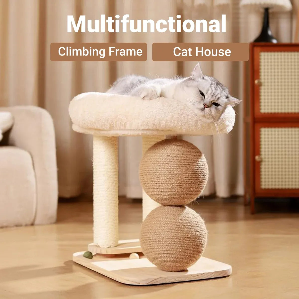 Cat Climbing Frame Bed Multi Functional Stand Cat Tree Condo Furniture for Cats