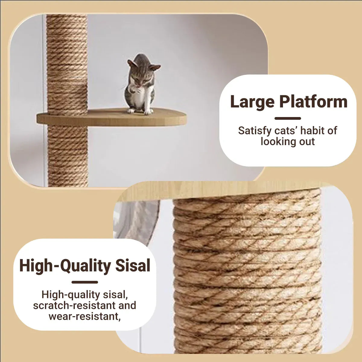 Cat Toy Cat Climbing Frame Floor Standing Multi Functional Cat Tree Pet Furniture - Simple Cat Tree