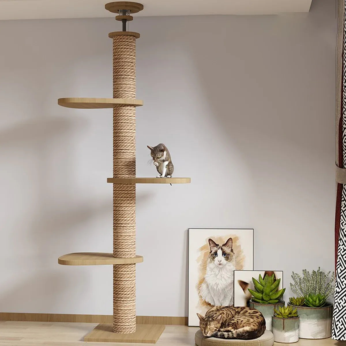 Cat Toy Cat Climbing Frame Floor Standing Multi Functional Cat Tree Pet Furniture - Simple Cat Tree