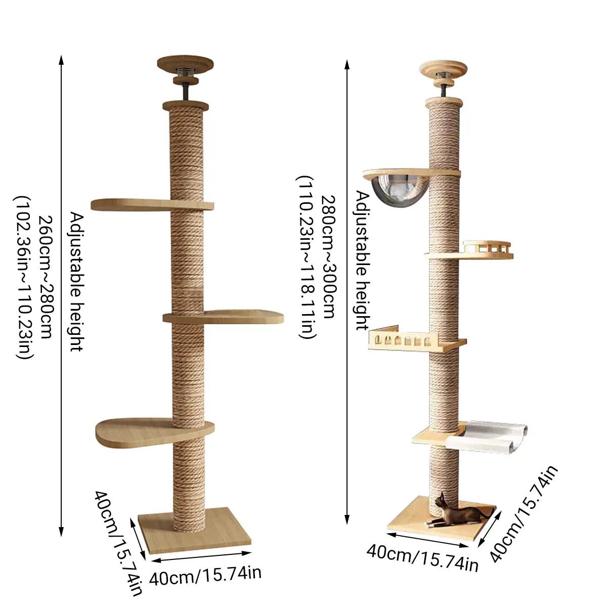 Cat Toy Cat Climbing Frame Floor Standing Multi Functional Cat Tree Pet Furniture - Cat Tree with Bowl
