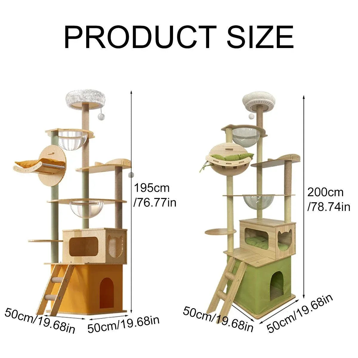 Multi Functional Cat Climbing Tree Tower Stand House Furniture Activity Center - Green