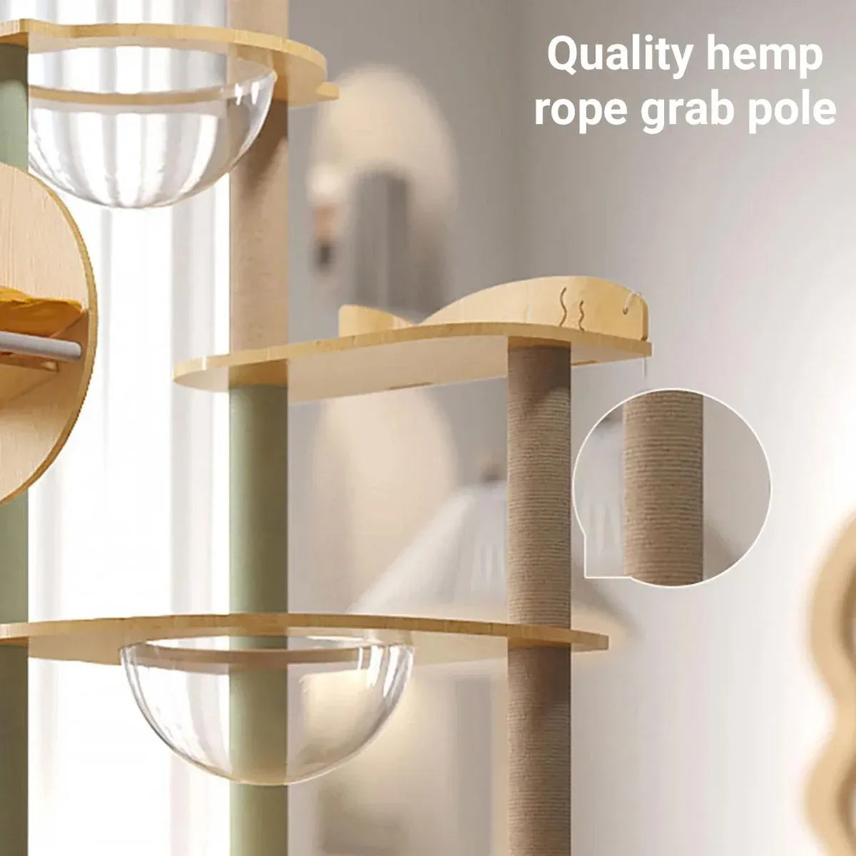 Multi Functional Cat Climbing Tree Tower Stand House Furniture Activity Center - Green