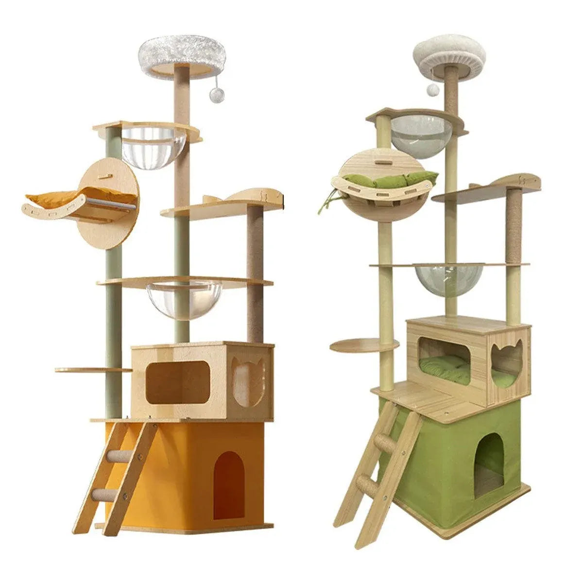 Multi Functional Cat Climbing Tree Tower Stand House Furniture Activity Center - Yellow