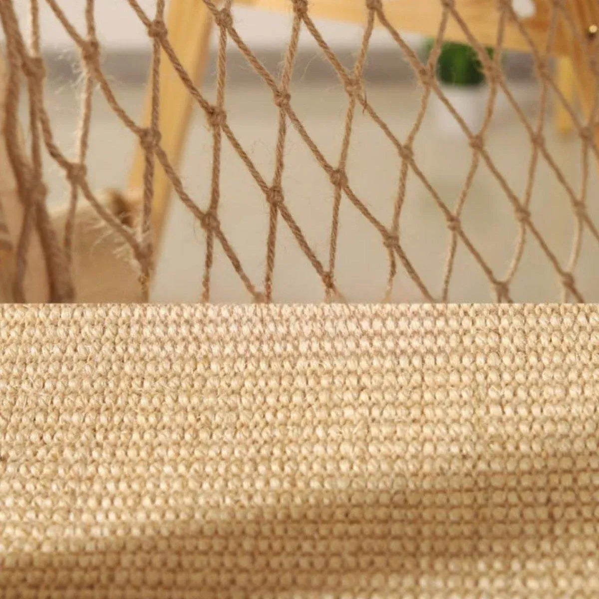 Cat Climbing Frame Wooden Cat Rack Multi Cat Play and Sleep Net for Indoor Use